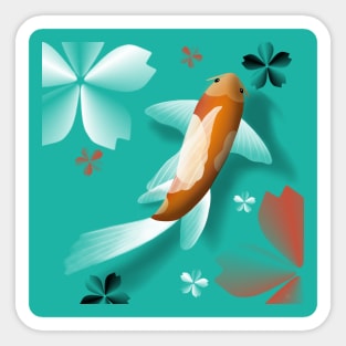 Koi Fish -nisikigoi 錦鯉 Sticker